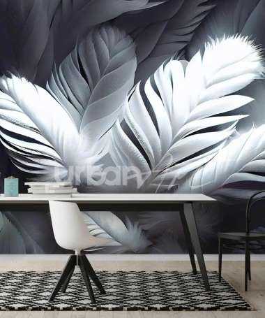 Papier peint Plumes brillantes