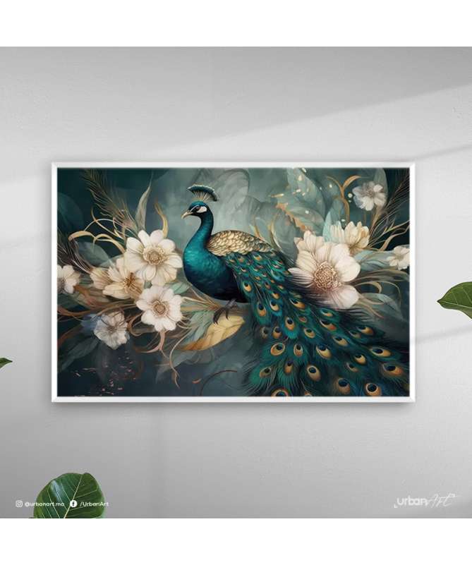 Tableau abstrait nature Oiseaux