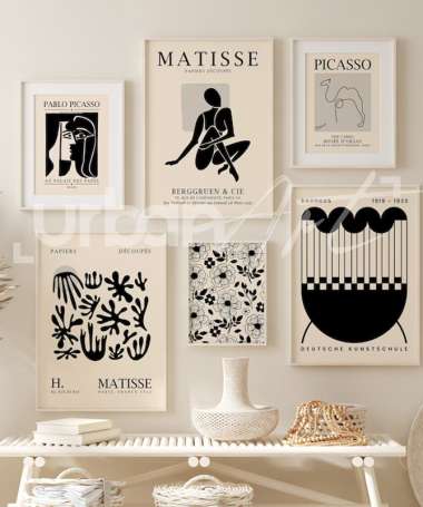 Set poster Matisse en noir et blanc