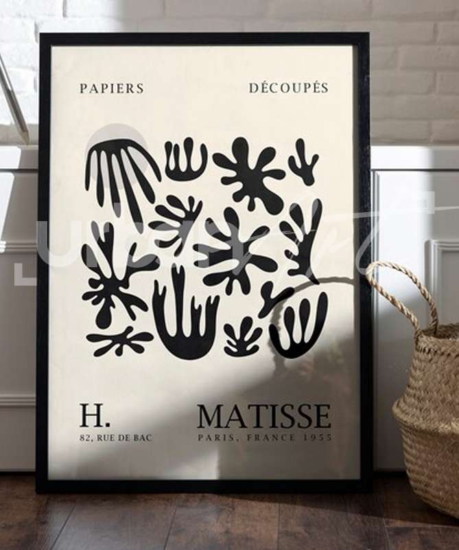 set poster Matisse en noir et blanc