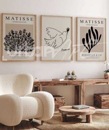 Set Poster art mural beige de Matisse