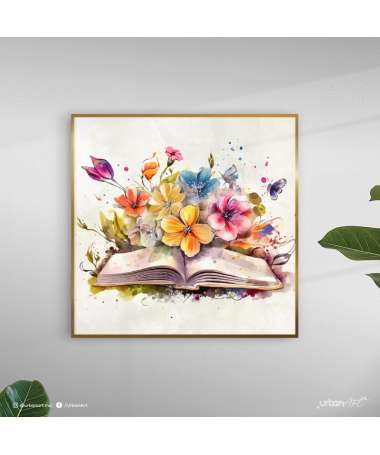 Tableau Abstrait livre ouvert