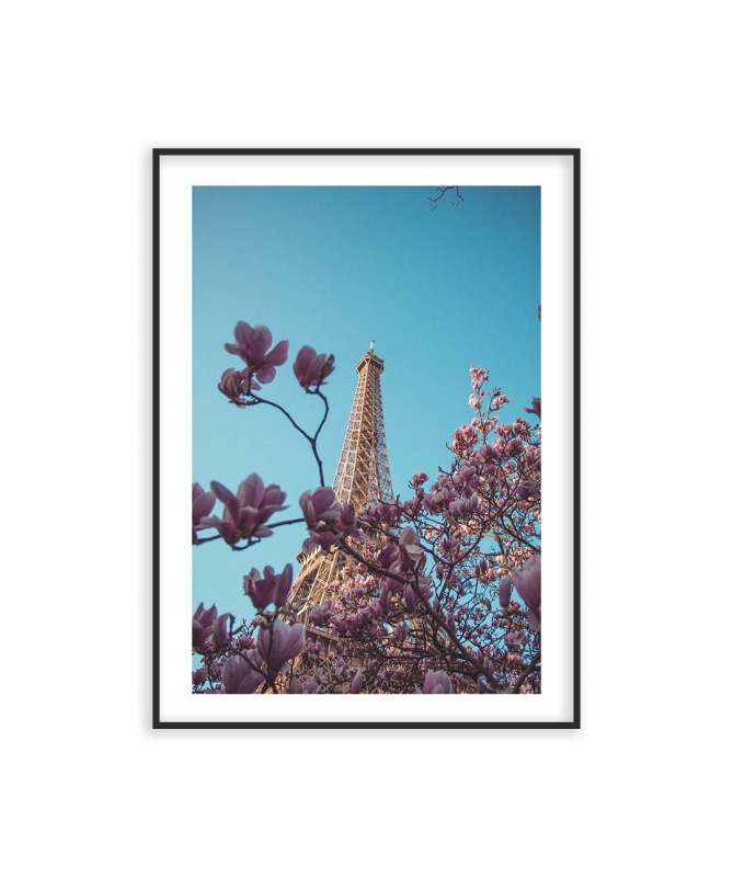 Poster Tour Eiffel en Fleurs