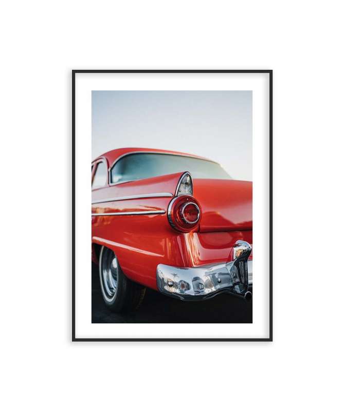 Poster Vintage Voiture rouge