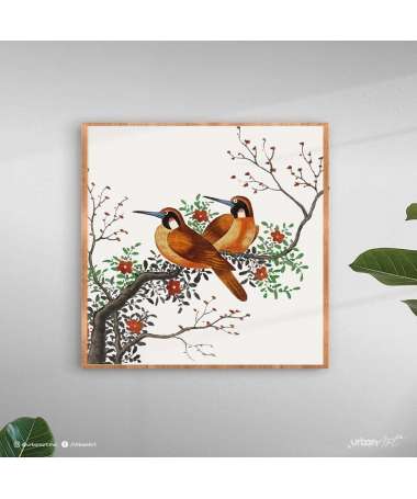 Tableau décoratif oiseaux Sur Branche