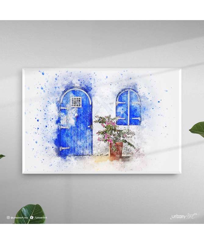 Tableau décoratif La Vieille Porte Bleue