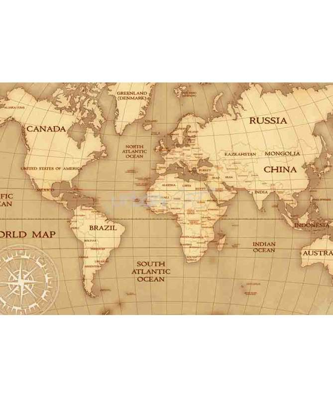 Papier peint carte du monde