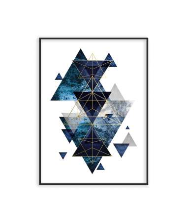 Poster triangles marbre
