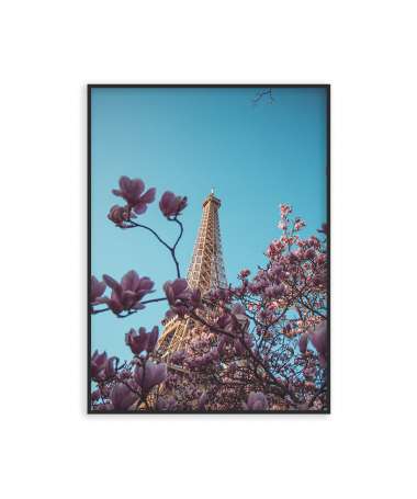 Poster Tour Eiffel en Fleurs