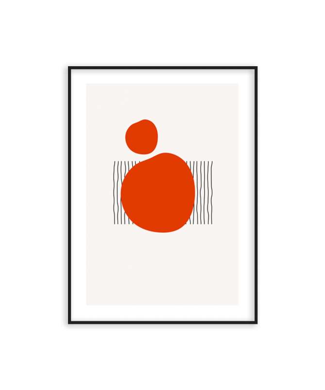 Poster cercles orange