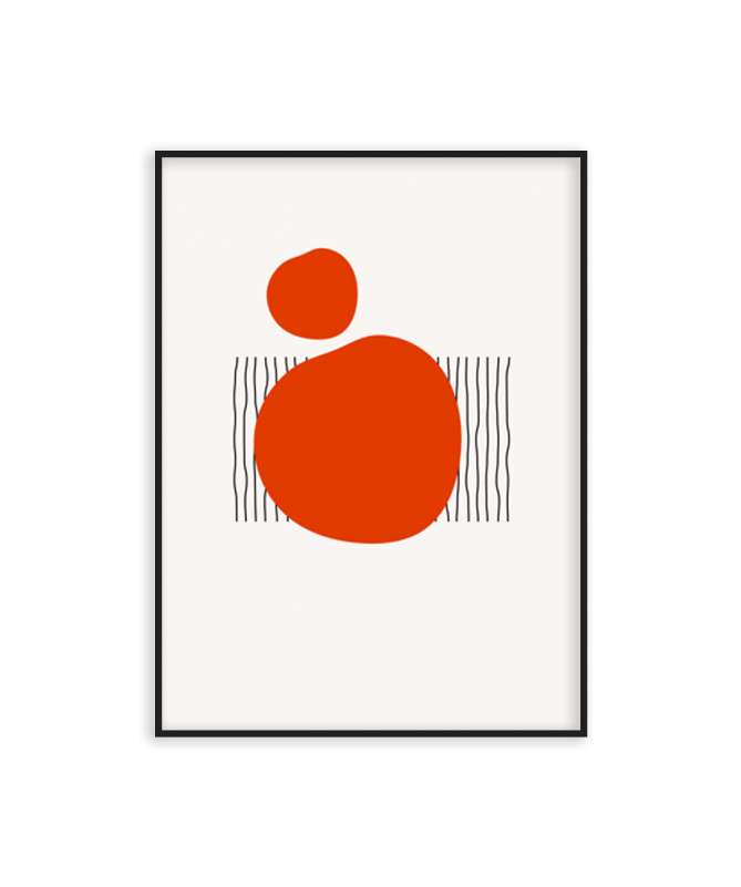 Poster cercles orange
