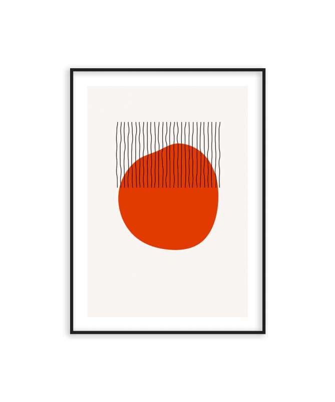 Poster abstrait orange