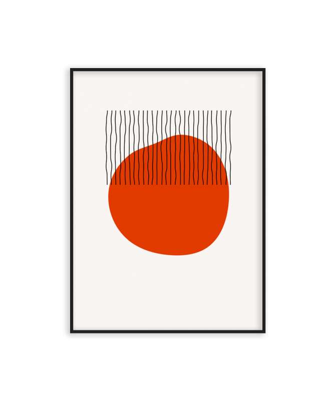 Poster abstrait orange