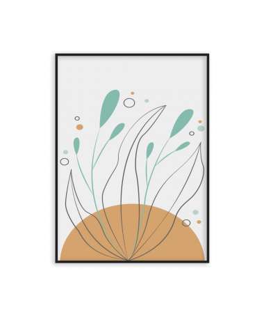 Poster silhouette algue