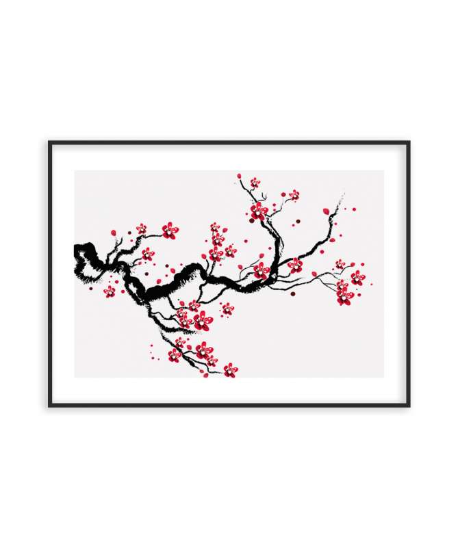 Poster cerisier japonais