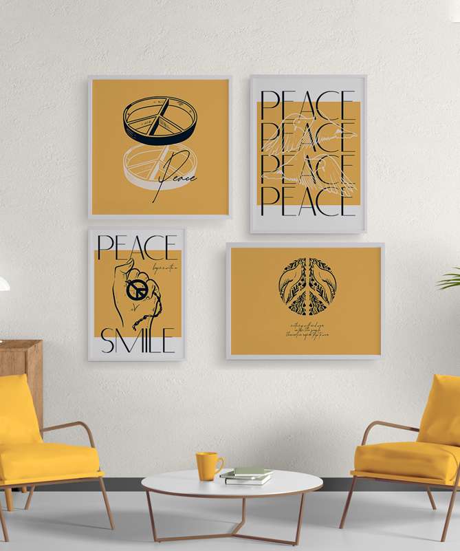 Set Poster Peace signs