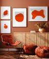 Set Poster Orange minimaliste art