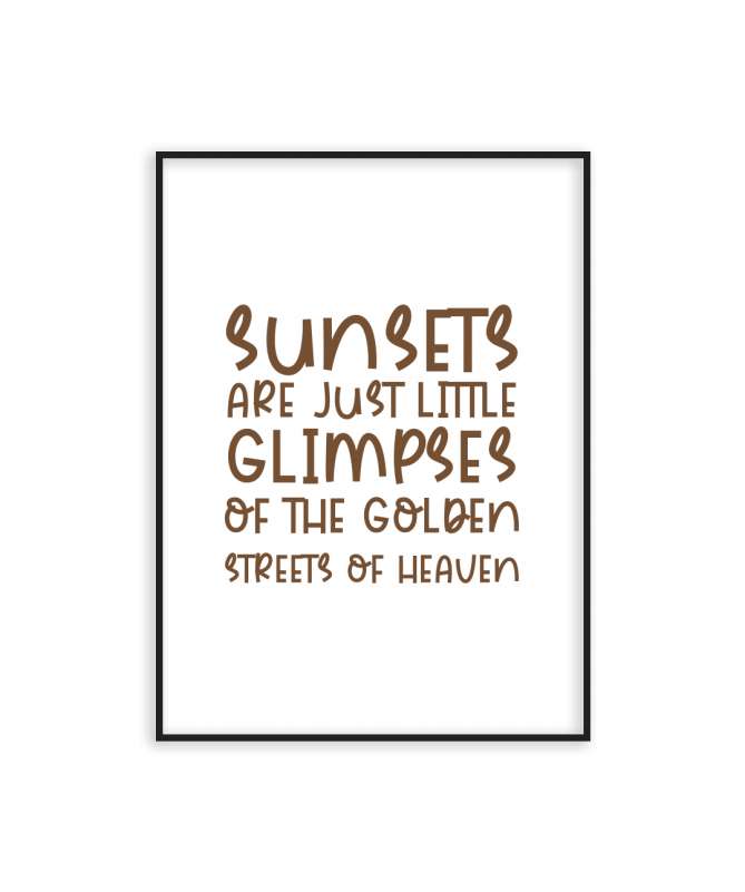 Poster golden sunset