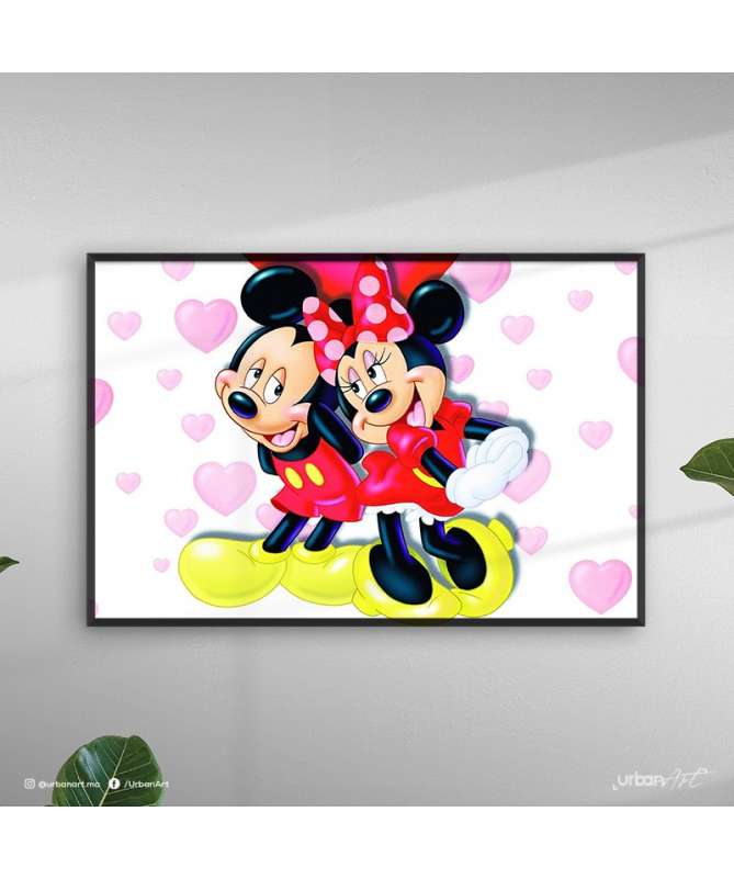 Mickey & Minnie Loves - Tableau chambre enfant