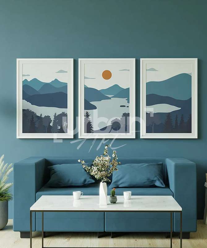 Set Poster Blue mountains forêt