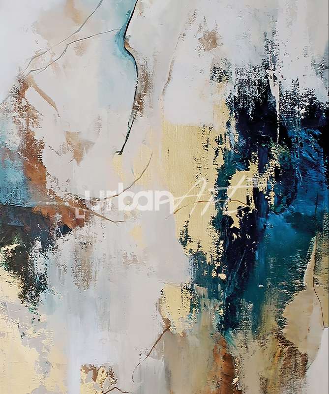 Tableau décoratif aquarelle bleu