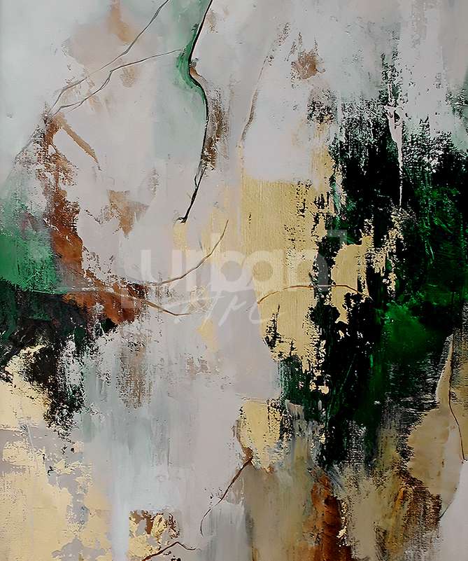 Tableau décoratif aquarelle vert