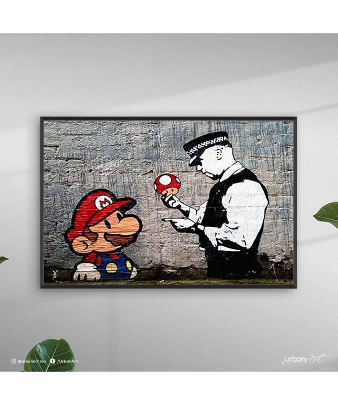 Tableau décoratif Super Mario and Policeman