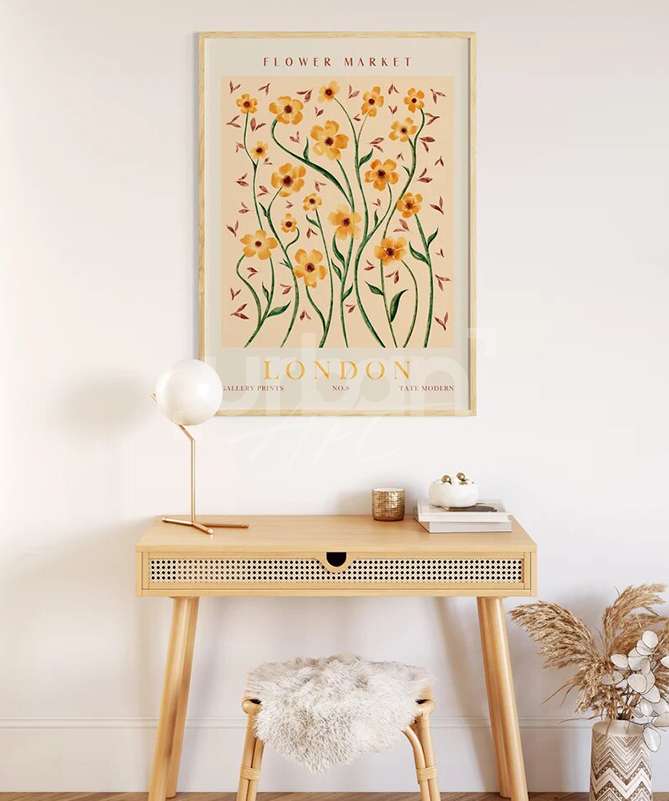 Set Poster Floral Artwork