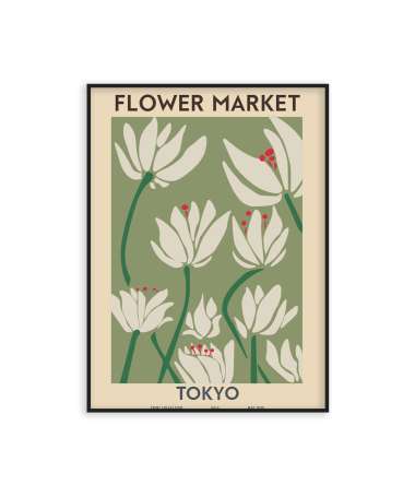 Poster Flower market tokyo