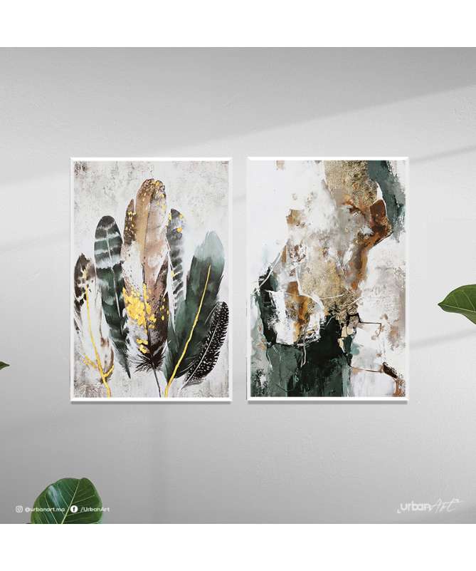 Tableau décoratif Aquarelle vert foncé