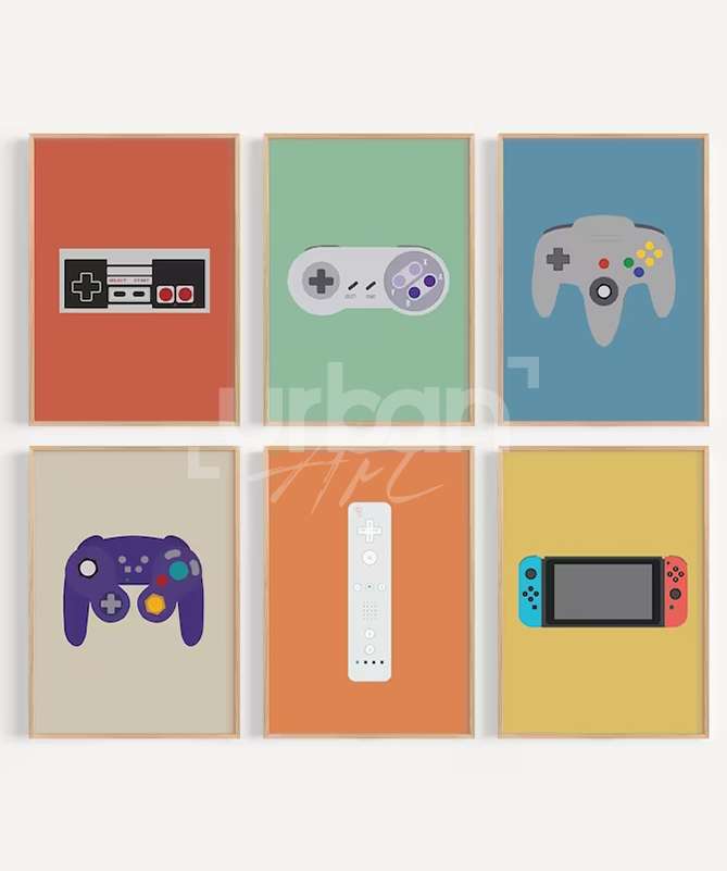 Set Poster de 6 manette