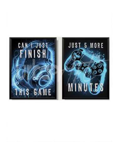 Set Poster Gamer Gaming Wall