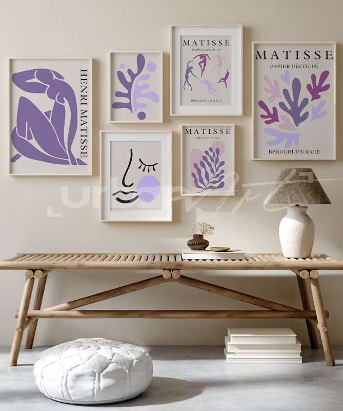 Set Poster 6 Purple Matisse