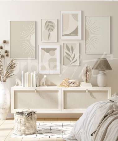 Set Poster Beige Gallery Wall Art