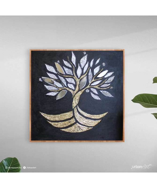 Tableaux Acrylique arbre au verre