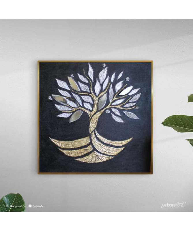 Tableaux Acrylique arbre au verre