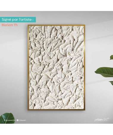 Tableau Drapé Art white