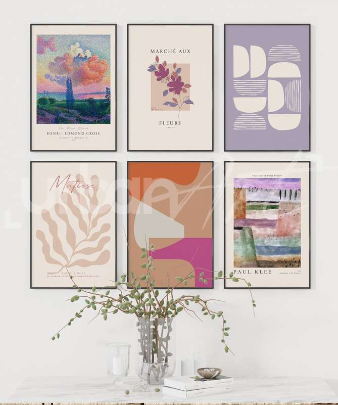 Set Poster Gallery Wall Set of 6