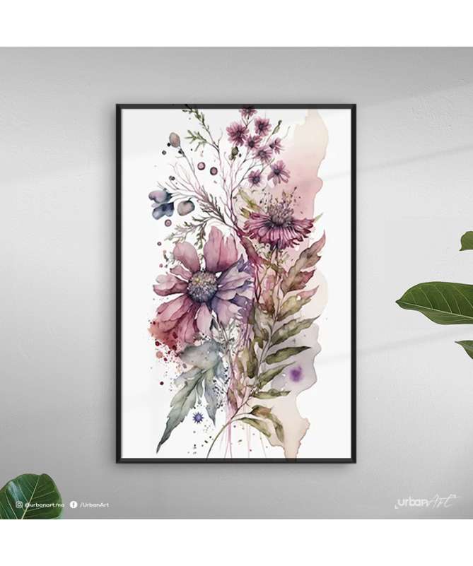 Tableau décoratif Fleurs à l'aquarelle