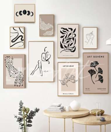 Set de Poster-Ensemble d’estampes minimalistes Galerie