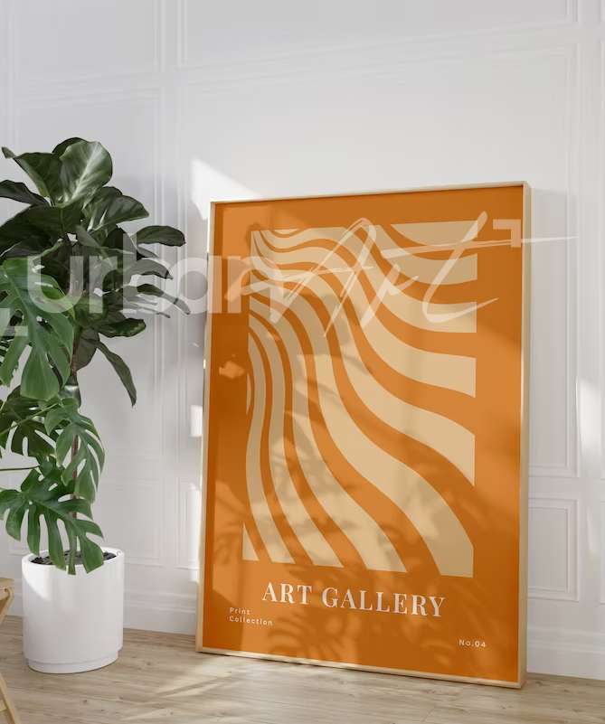 Set Poster Gallery Wall Orange