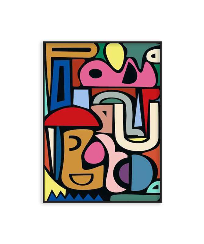 Poster Gras coloré abstrait