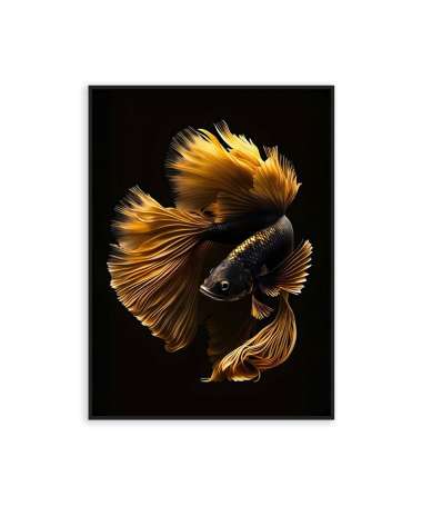 Poster- Fish black and gold
