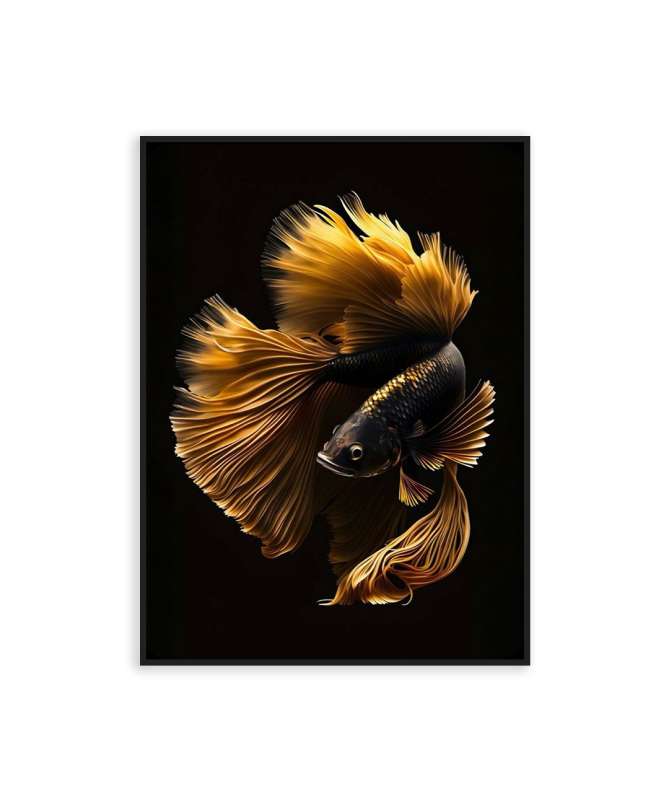 Poster Fish black and gold