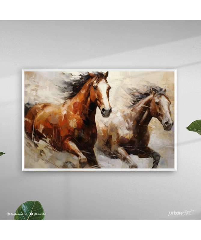 Tableau décoratif Deux chevaux