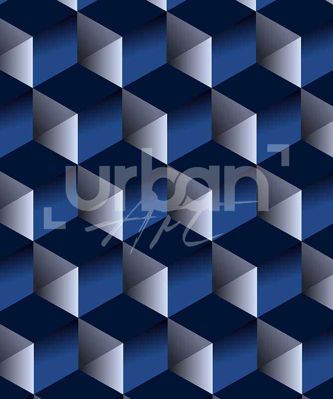 Papier peint géométriques bleu