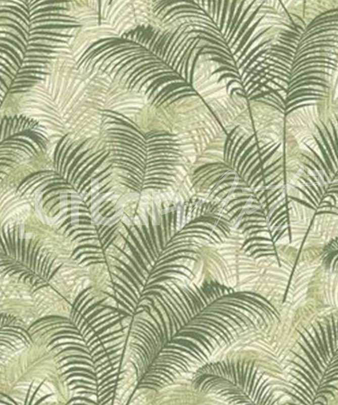 Papier peint tropical vert