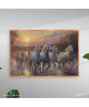 Tableau Abstrait - Seven Running Horses