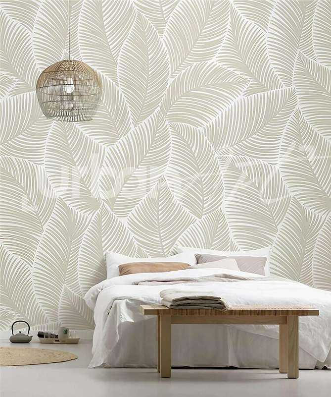 Papier peint Beige Tropical