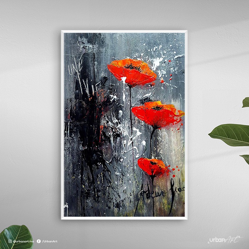 Tableau décoratif Fleures rouges